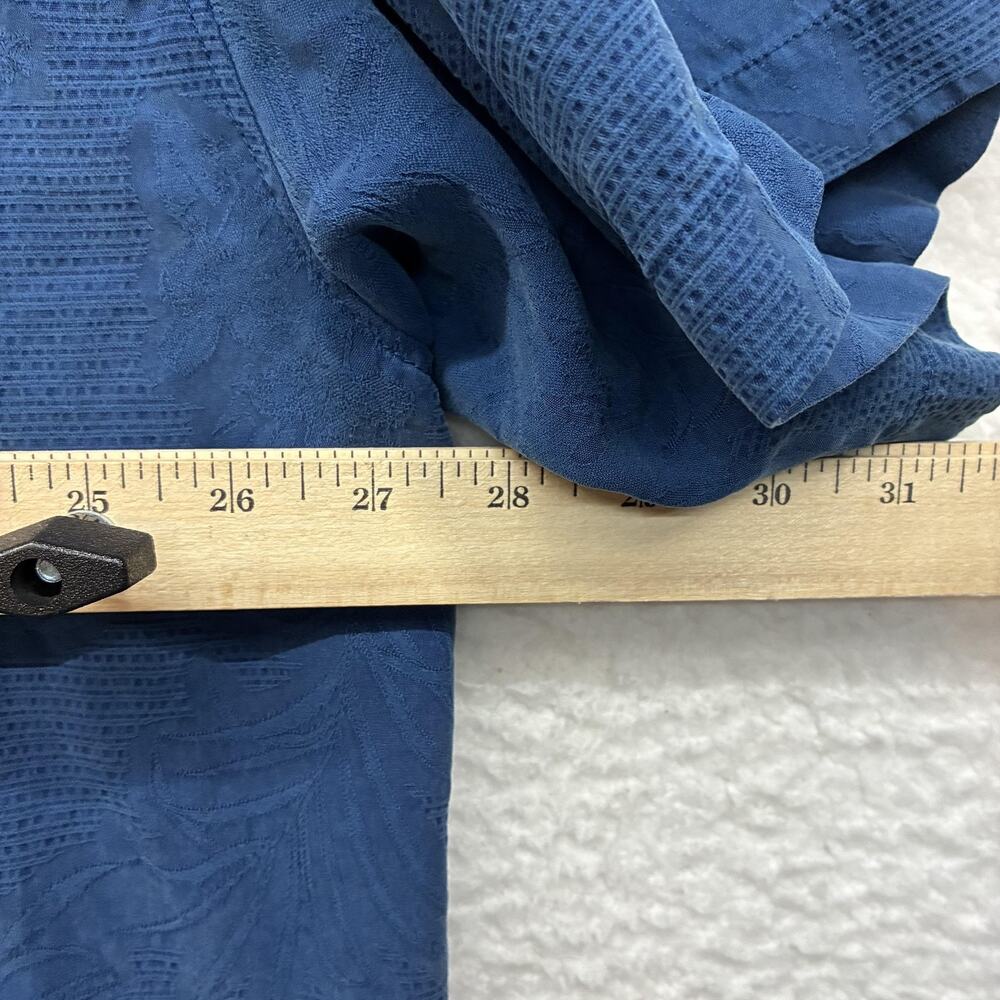 Tommy Bahama Shirt Mens 2XL Blue Silk Paradise In Every Puff Cigar Short Sleeve - Picture 9 of 11
